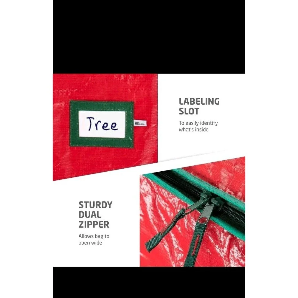9 Ft Large Christmas Tree Storage Bag - Red - Waterproof - Durable 2176